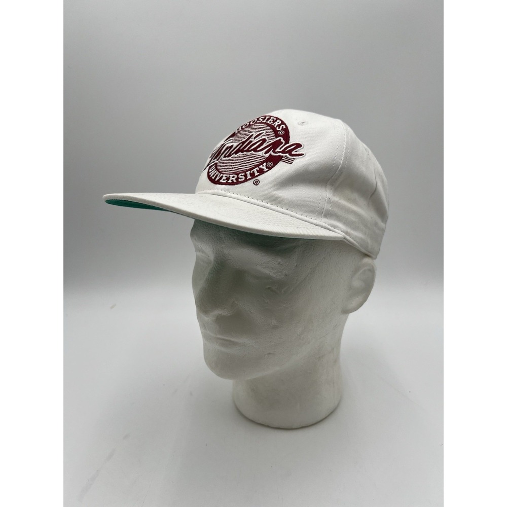 Vintage Indiana Hoosiers University Snapback Hat The Game White Cap NCAA